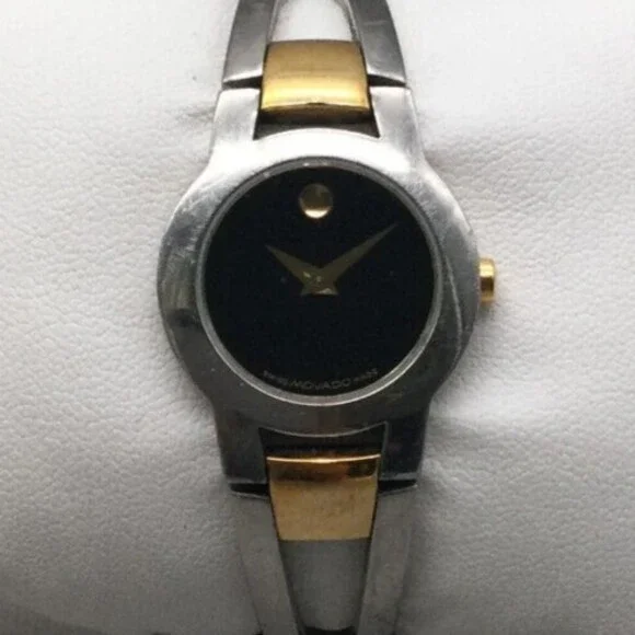 Vintage Movado Women\'s Watch with New Battery. Vintage MOVADO LADIES Womens ESPERANZA TWO-TONE Museum Watch  main image 4